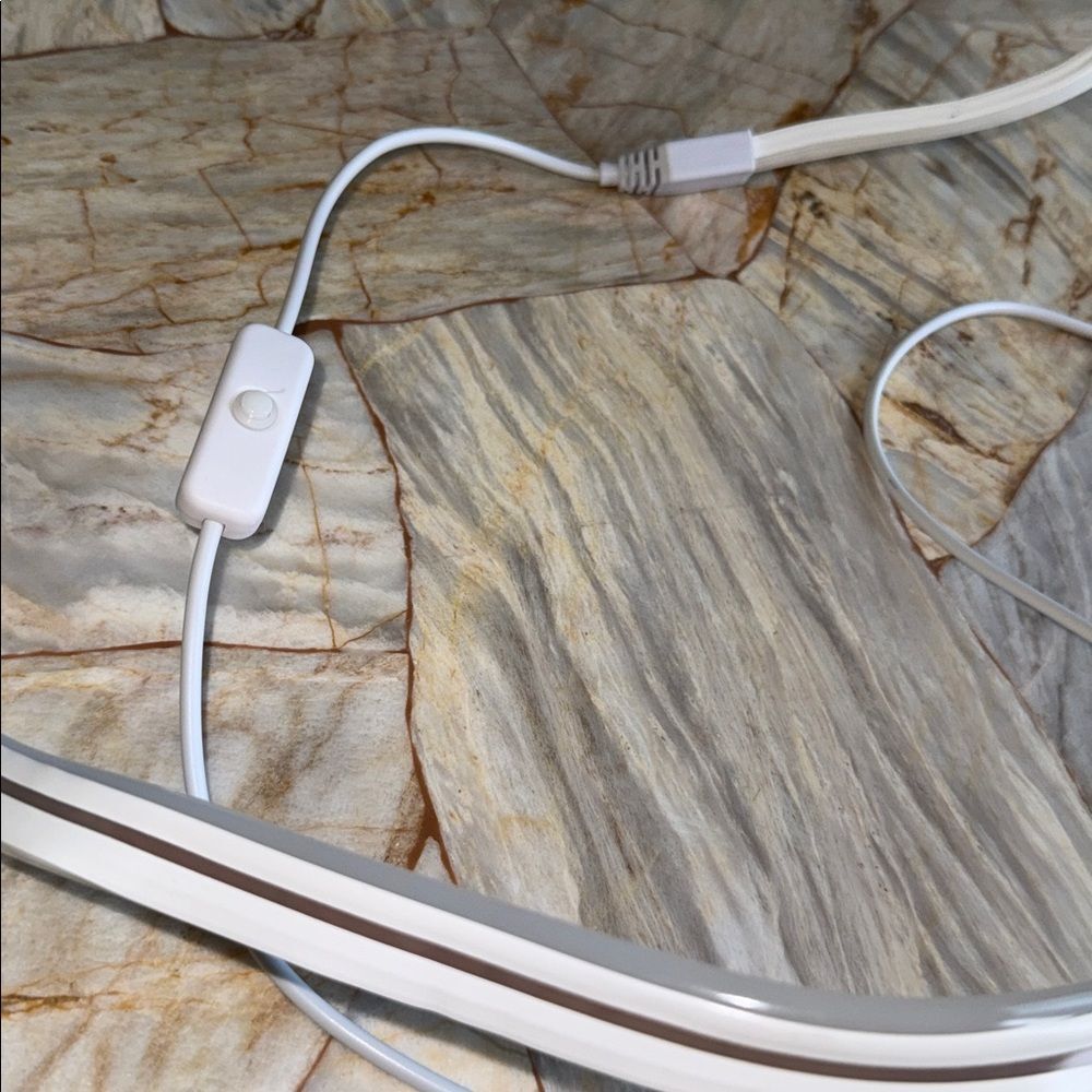 White LED Strip Light with Inline Switch USB Powered Flexible Ambient Lighting